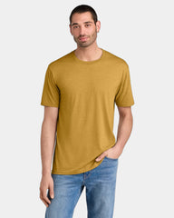 Custom men's tri-blend t-shirt 4.5 oz - Ochre Yellow Heather