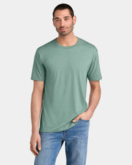 Custom men's tri-blend t-shirt 4.5 oz - Heathered Dusty Sage