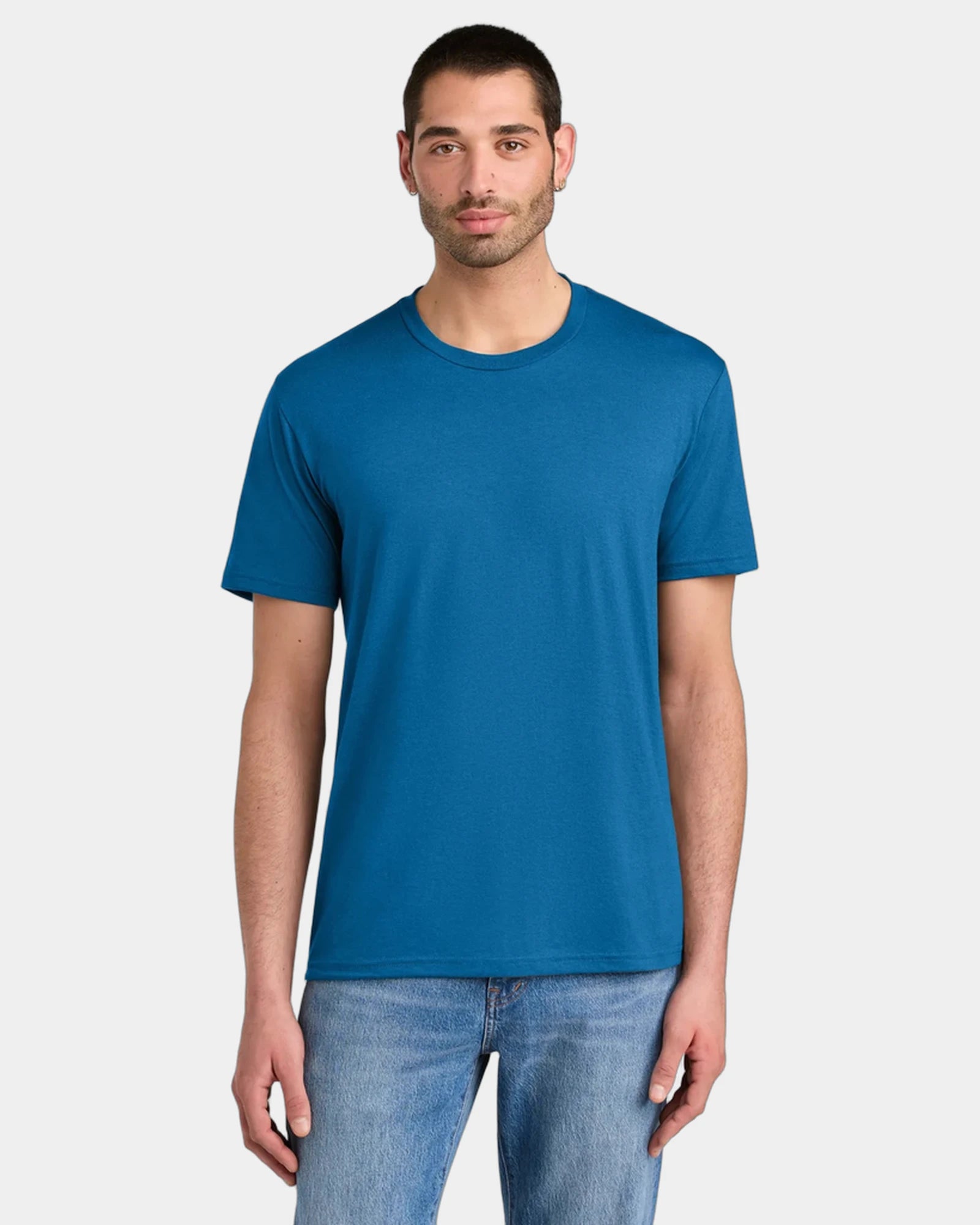 Custom men's tri-blend t-shirt 4.5 oz - Bright Blue