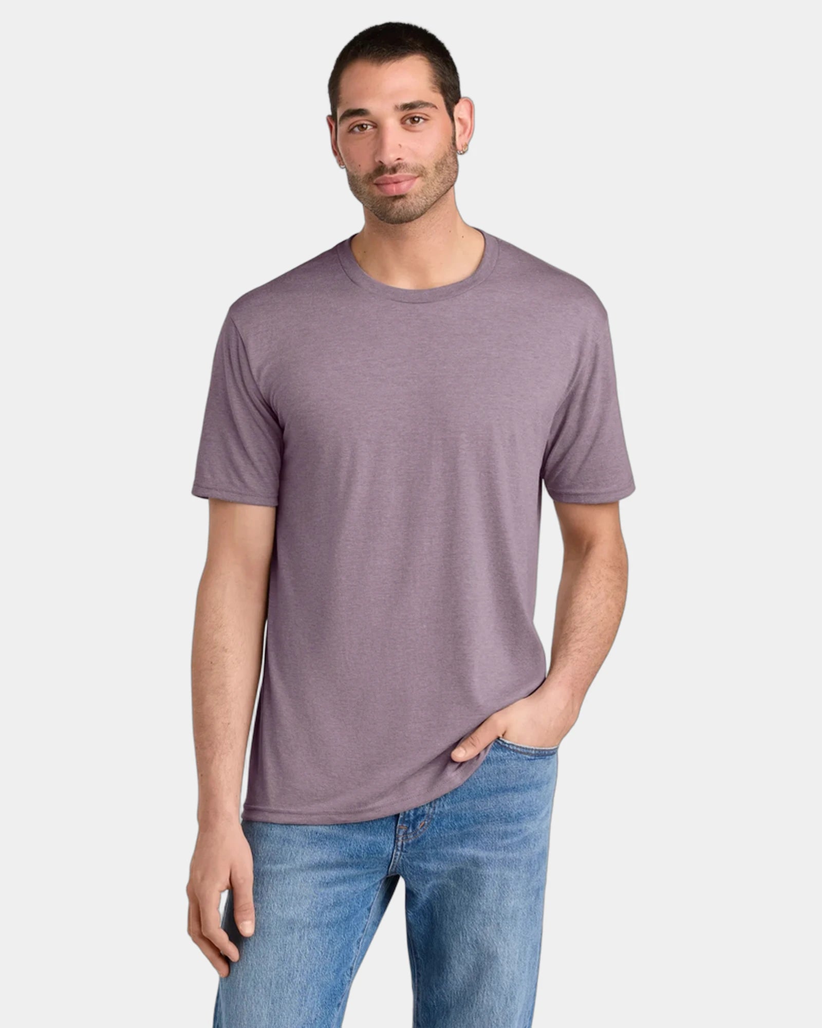 Custom men's tri-blend t-shirt 4.5 oz - Heathered Lavender
