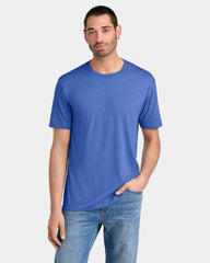 Custom men's tri-blend t-shirt 4.5 oz - Royal Frost