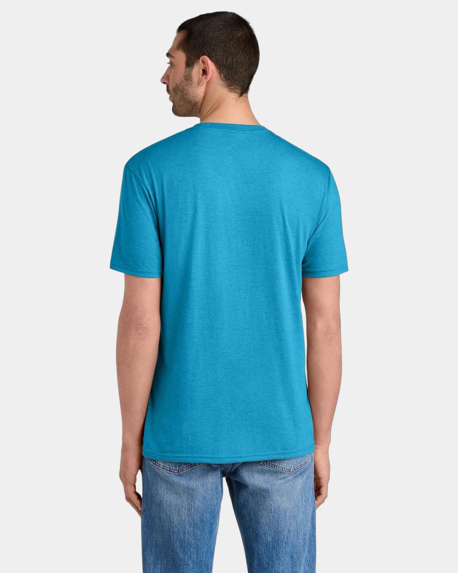 Custom men's tri-blend t-shirt 4.5 oz - Turquoise Frost