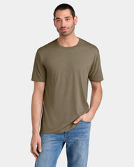 Custom men's tri-blend t-shirt 4.5 oz - Coyote Brown Heather