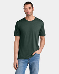 Custom men's tri-blend t-shirt 4.5 oz - Heathered Forest Green