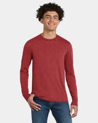 Custom tri-blend long sleeve tee for companies - Red Frost
