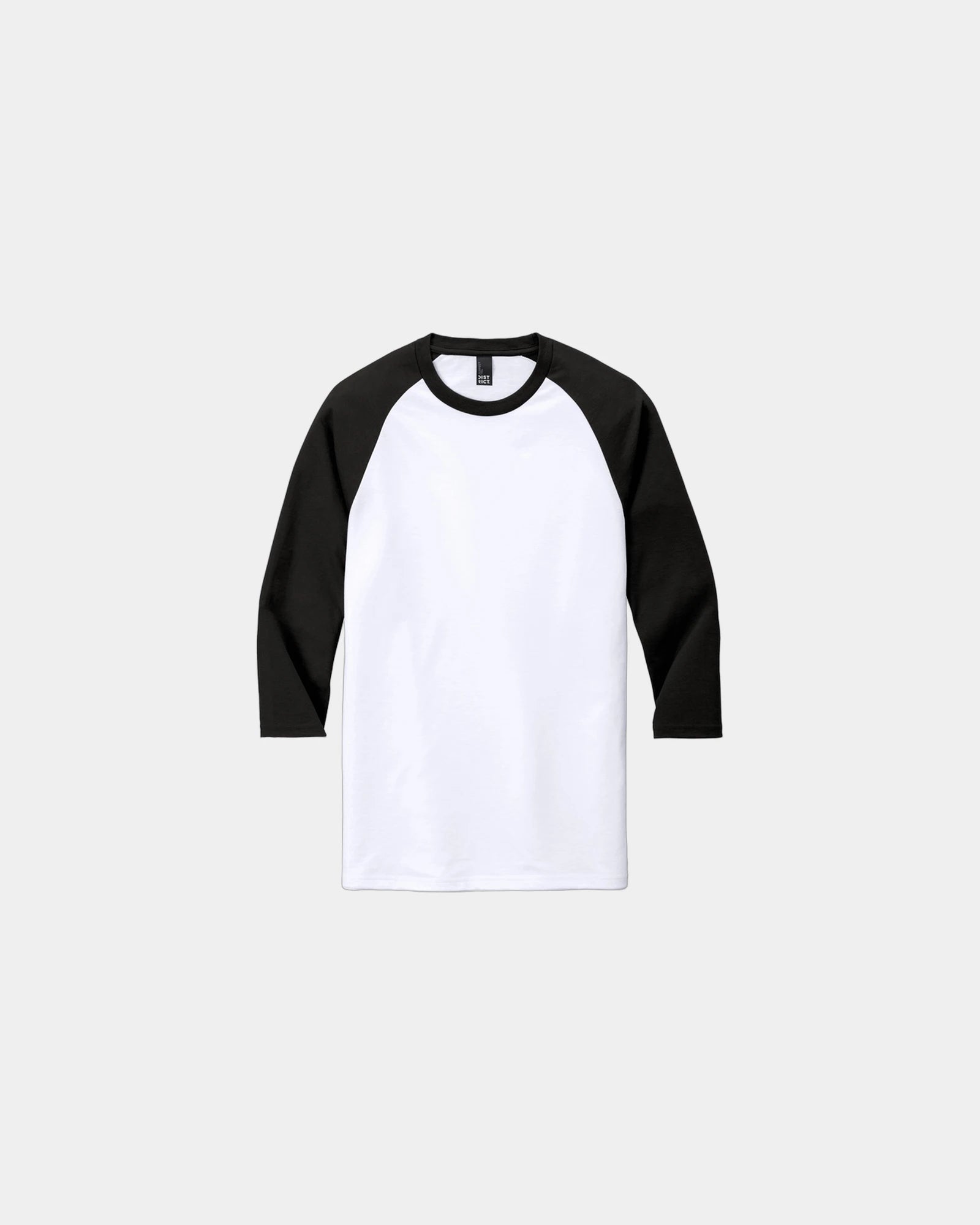Custom tri-blend 3/4-sleeve raglan tee for teams - Black/ White