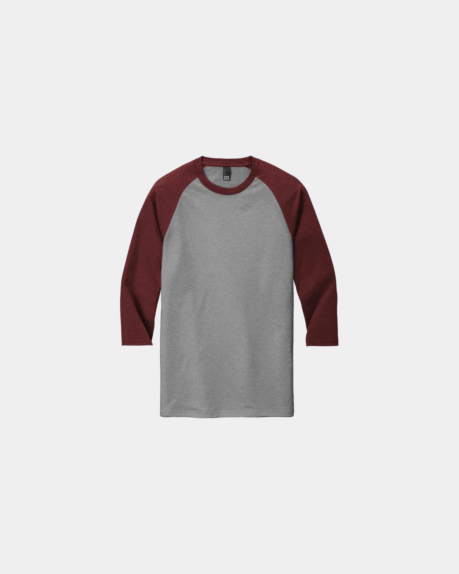 Custom tri-blend 3/4-sleeve raglan tee for teams - Maroon Frost/ Grey Frost