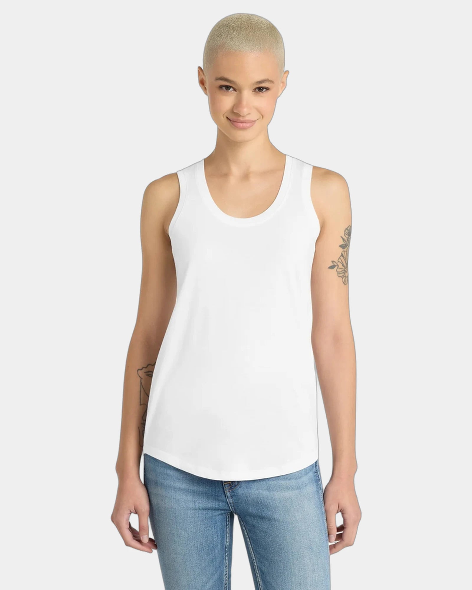 Custom tri-blend racerback tank top for women - White