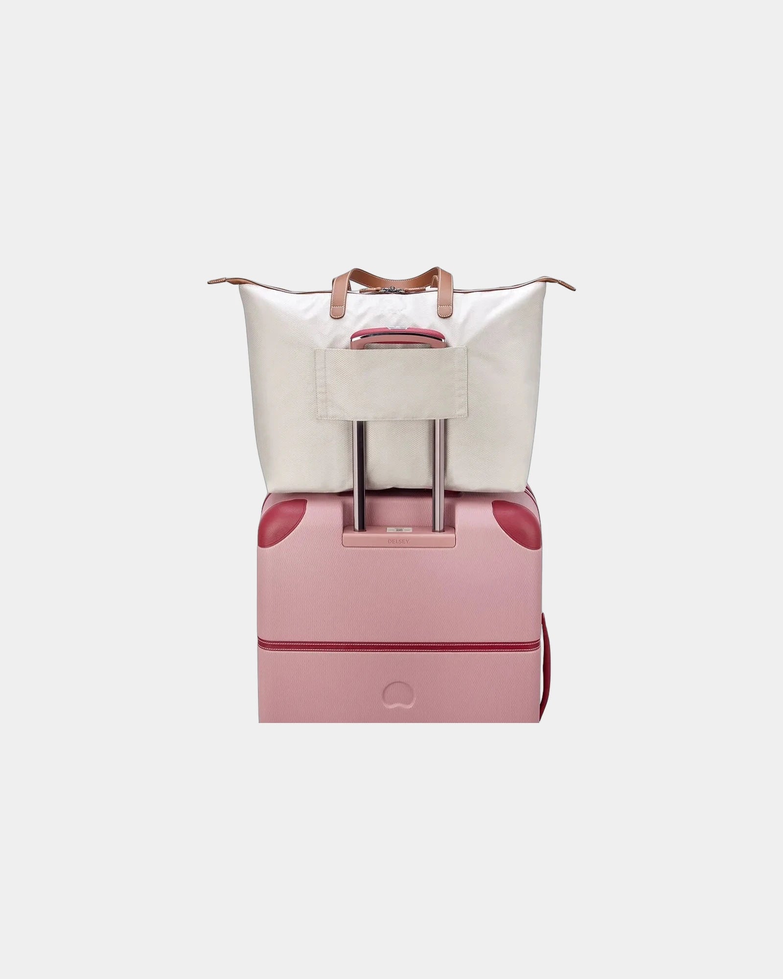 Custom recycled Delsey Chatelet Air 2.0 tote bag - Cream-Tan