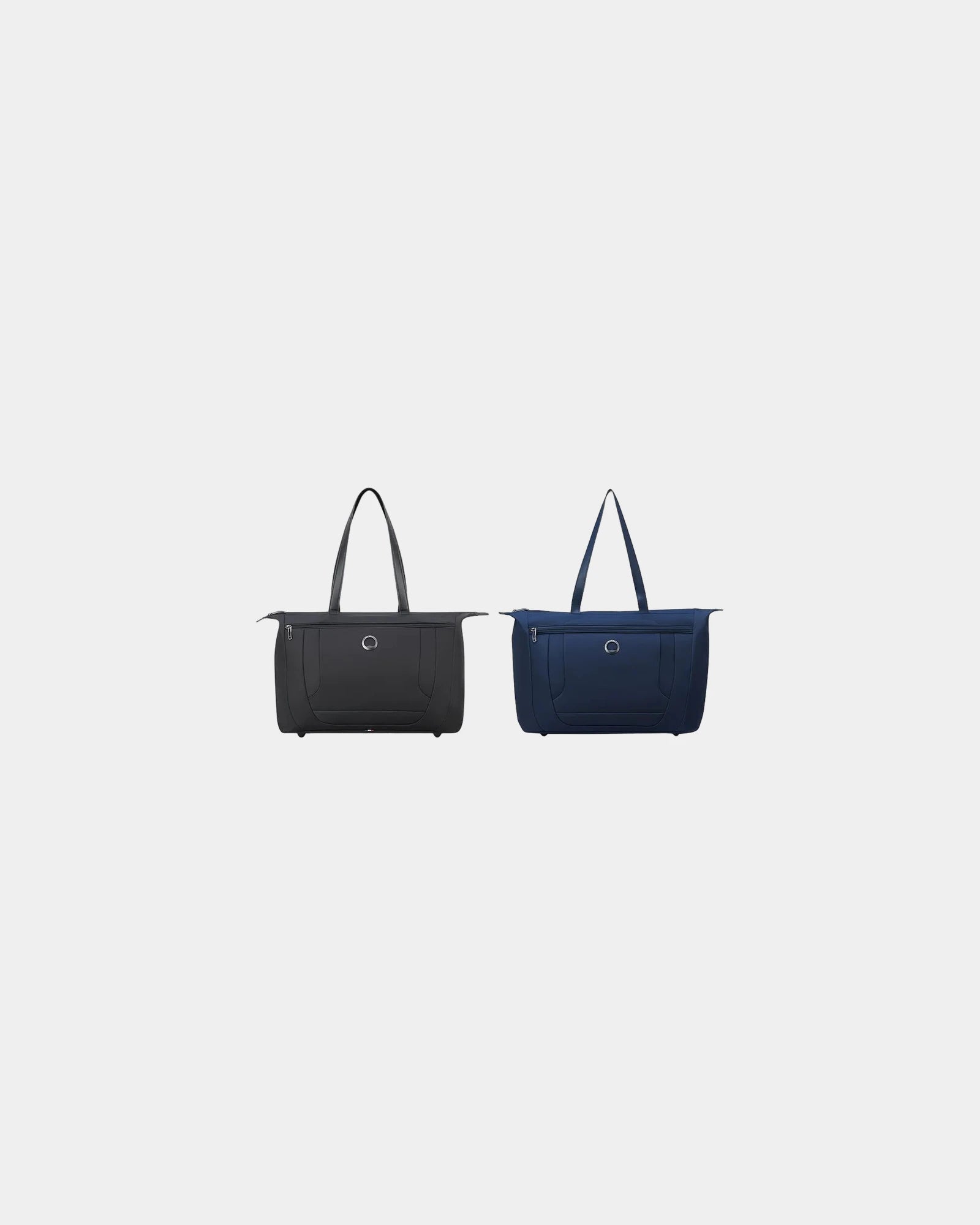 Custom water-repellent Delsey Helium Dluxe tote bag - Navy Blue