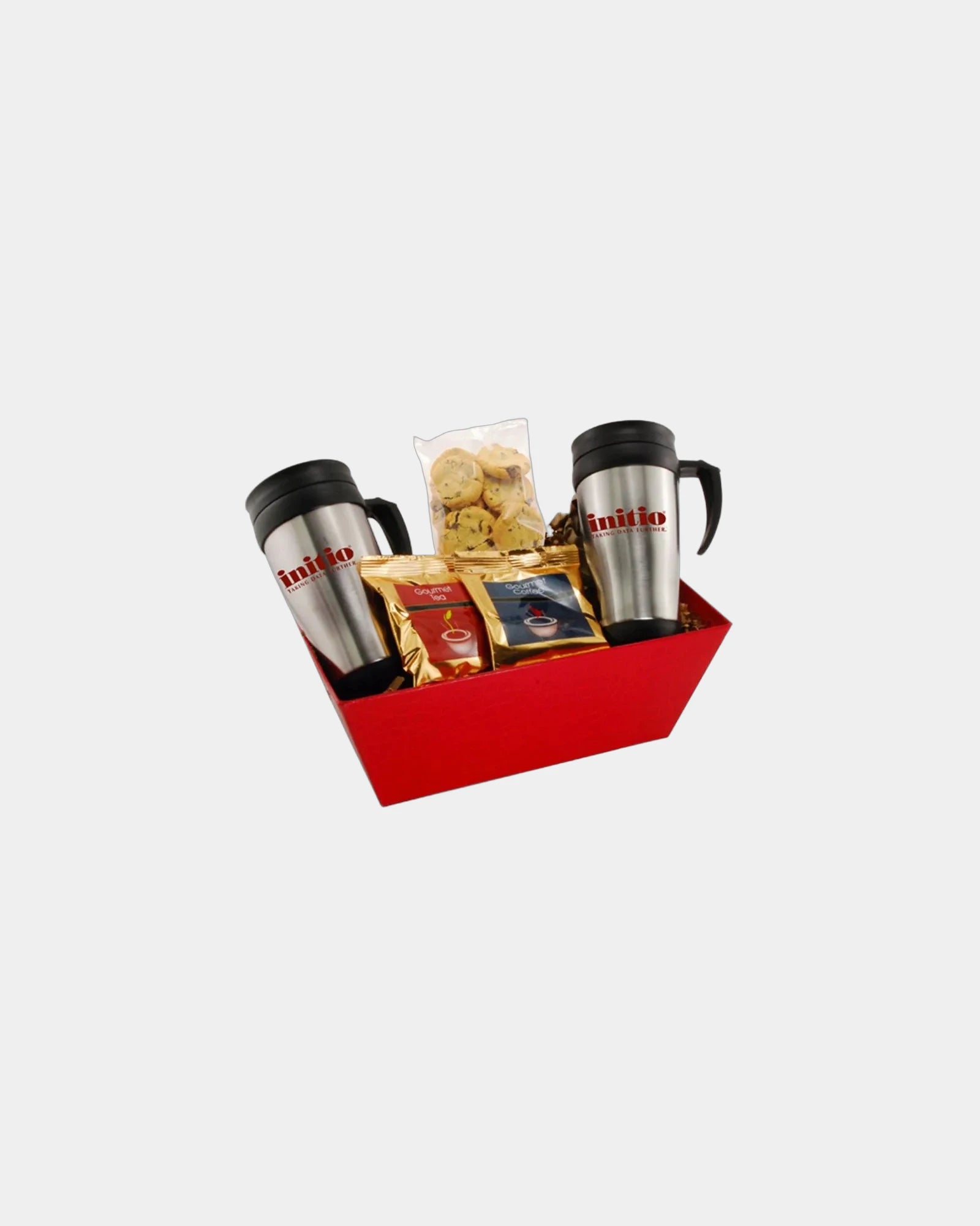 Custom mug and cookie gift tray set for teams - Brown