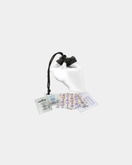 Custom polyester first aid kit cinch pouch - 7 piece - White