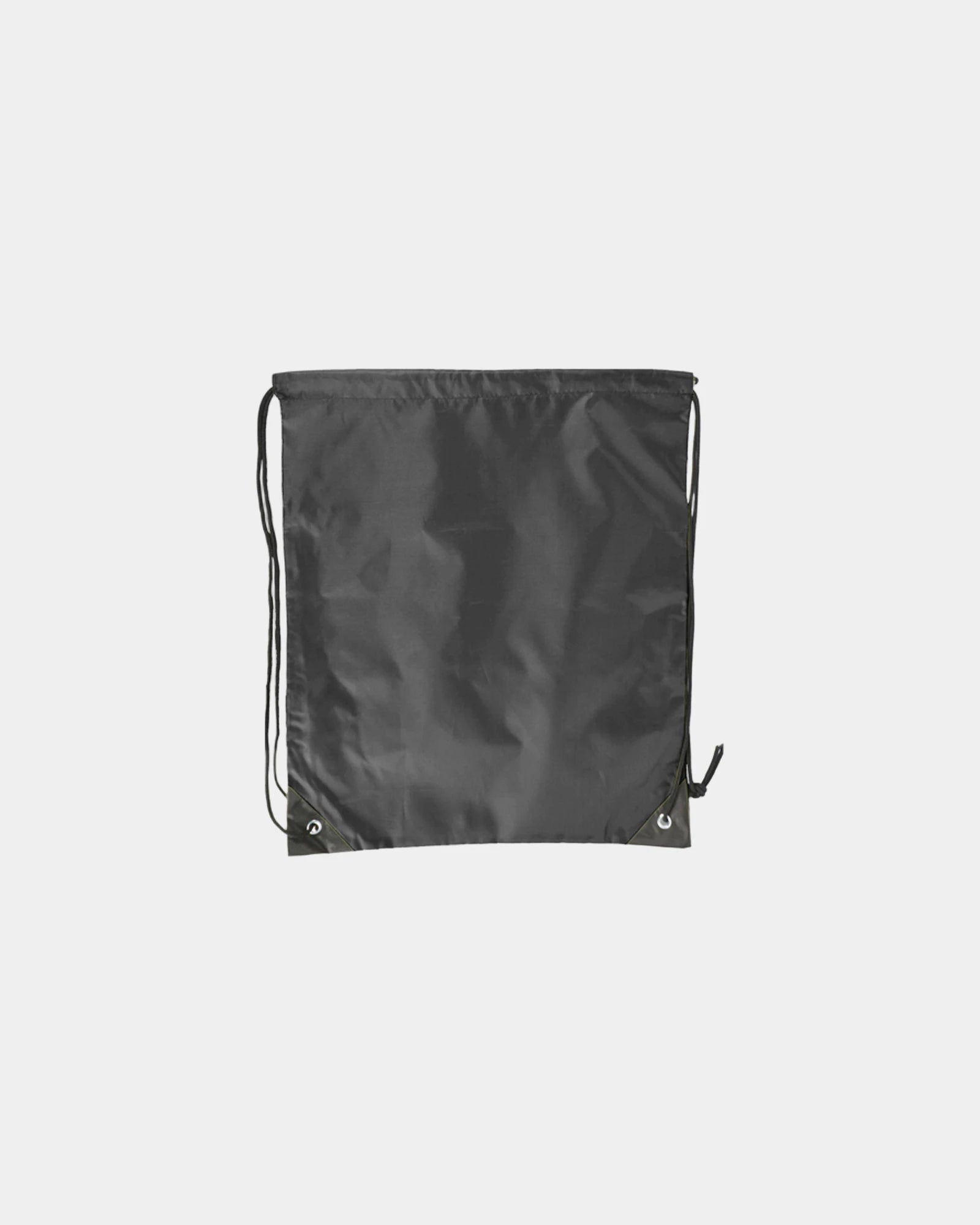 Custom polyester drawstring backpack 15" x 18" - Black