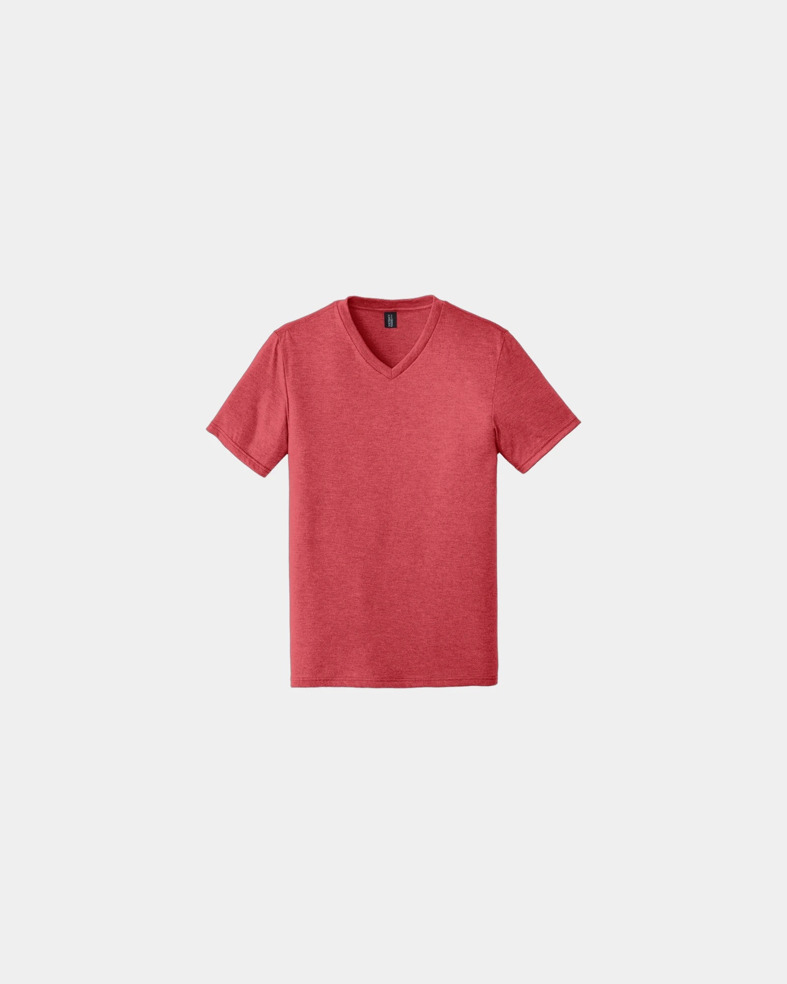 Custom tri-blend V-neck tee for giveaways - Red Frost