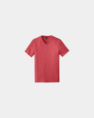 Custom tri-blend V-neck tee for giveaways - Red Frost