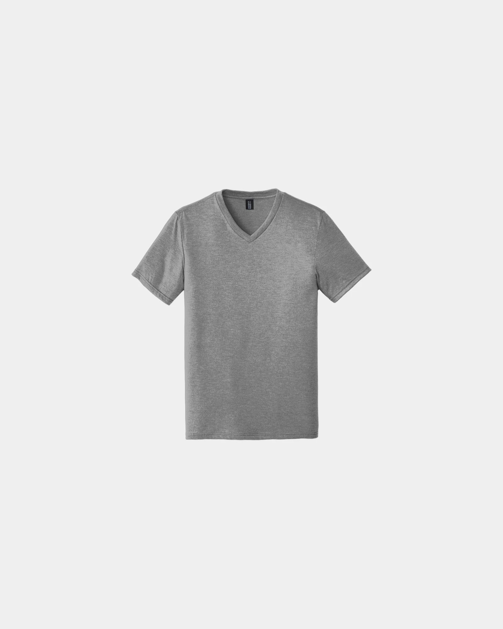 Custom tri-blend V-neck tee for giveaways - Grey Frost
