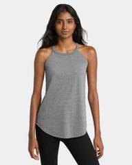 Custom tri-blend women's rocker tank top for teams - Grey Frost