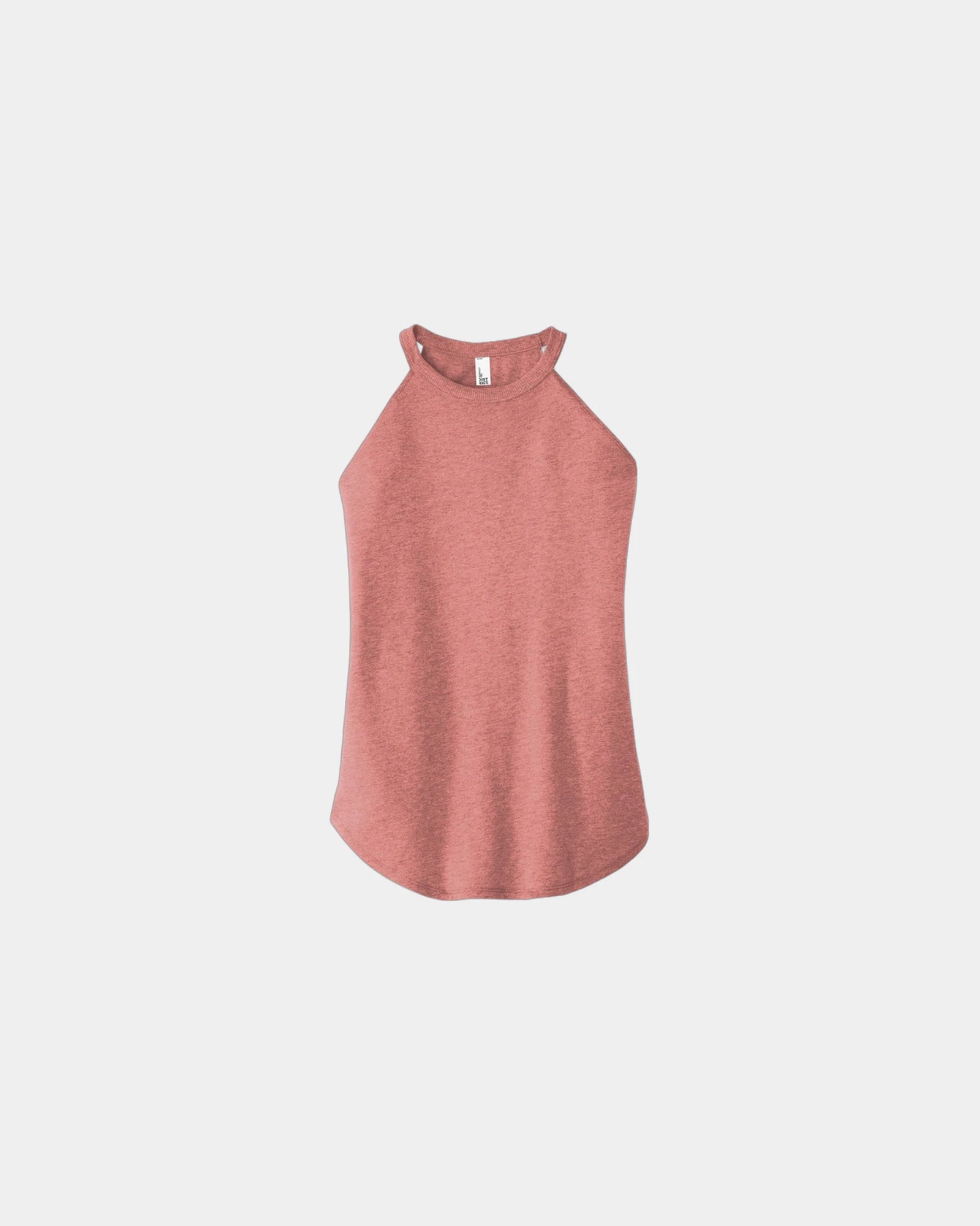 Custom tri-blend women's rocker tank top for teams - Blush Frost