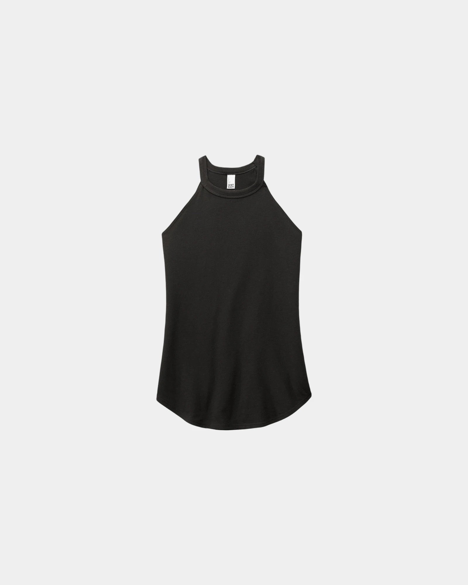 Custom tri-blend women's rocker tank top for teams - Black