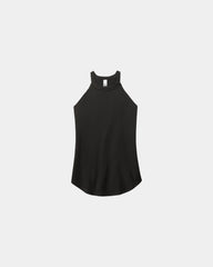 Custom tri-blend women's rocker tank top for teams - Black