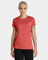 Custom women's cotton/recycled polyester CVC tee - Geranium Heather