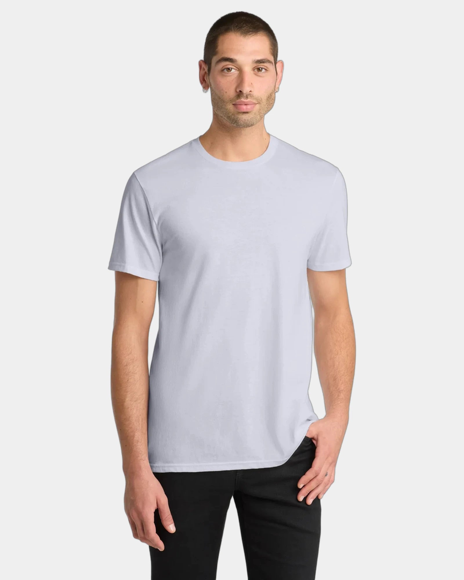 Custom cotton concert tee for men's casual wear - Silver