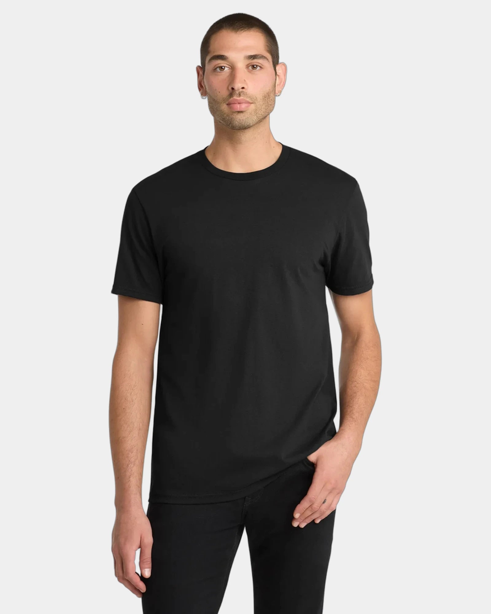 Custom cotton concert tee for men's casual wear - Black