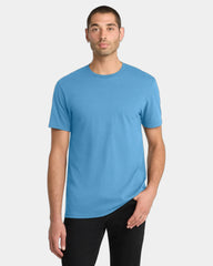 Custom cotton concert tee for men's casual wear - Aquatic Blue