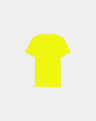 Custom cotton concert tee for men's casual wear - Neon Yellow
