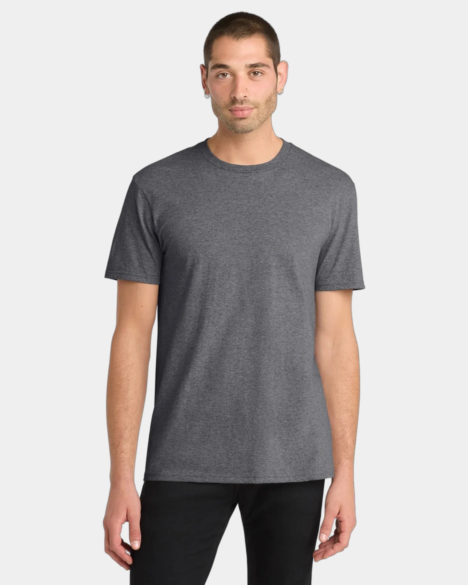 Custom cotton concert tee for men's casual wear - Heathered Charcoal