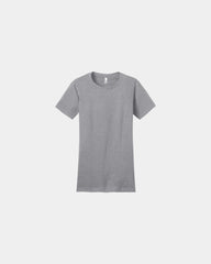Custom fitted women's cotton concert t-shirt tee - Heather Grey
