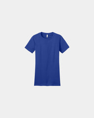Custom fitted women's cotton concert t-shirt tee - Deep Royal