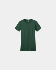 Custom fitted women's cotton concert t-shirt tee - Forest Green