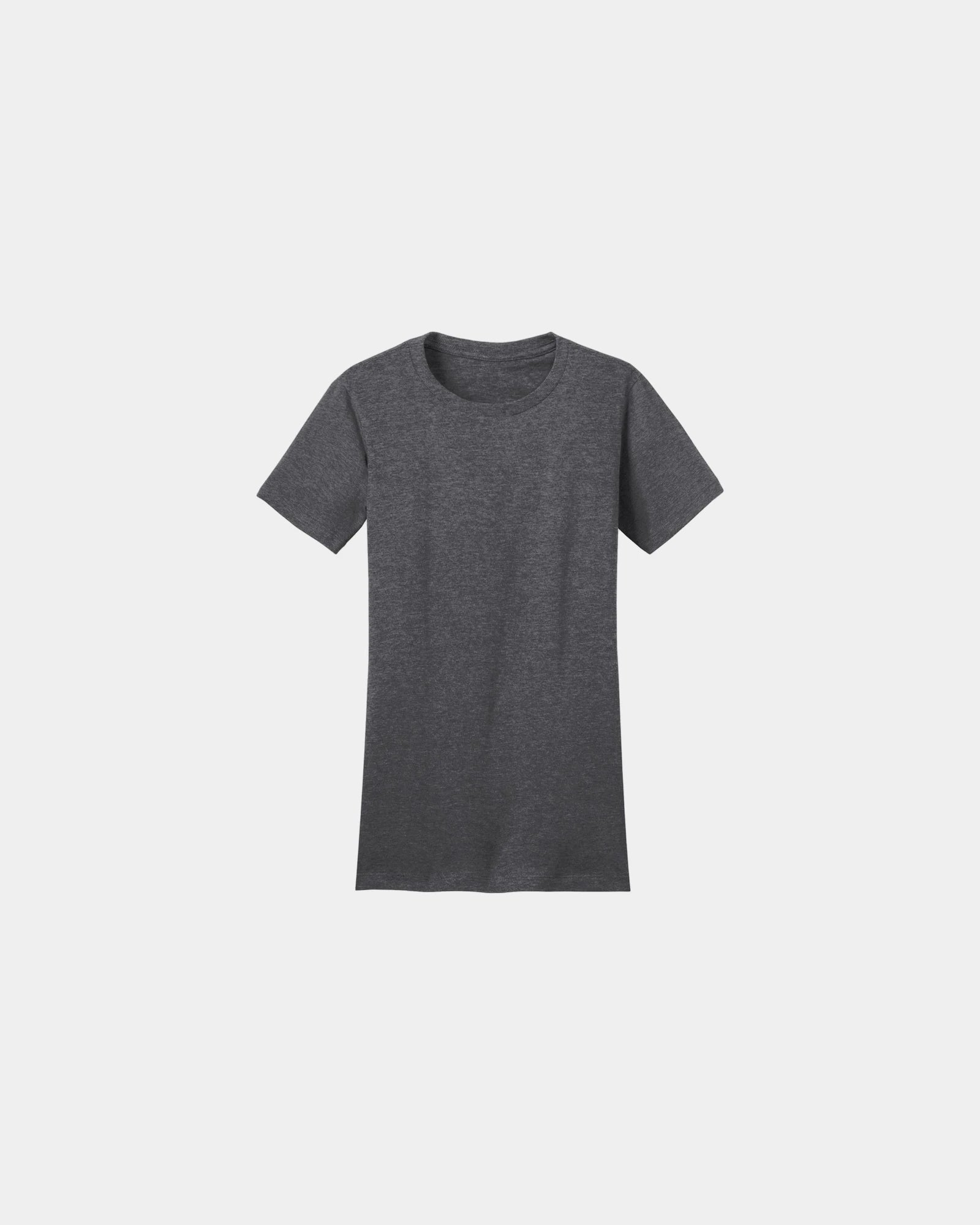 Custom fitted women's cotton concert t-shirt tee - Heathered Charcoal