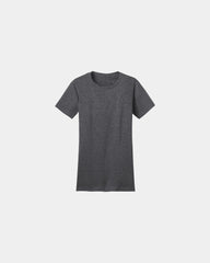 Custom fitted women's cotton concert t-shirt tee - Heathered Charcoal
