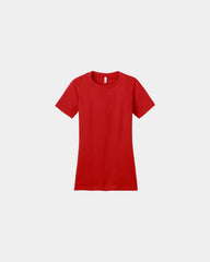 Custom fitted women's cotton concert t-shirt tee - New Red