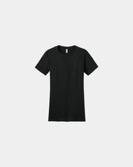 Custom fitted women's cotton concert t-shirt tee - Black