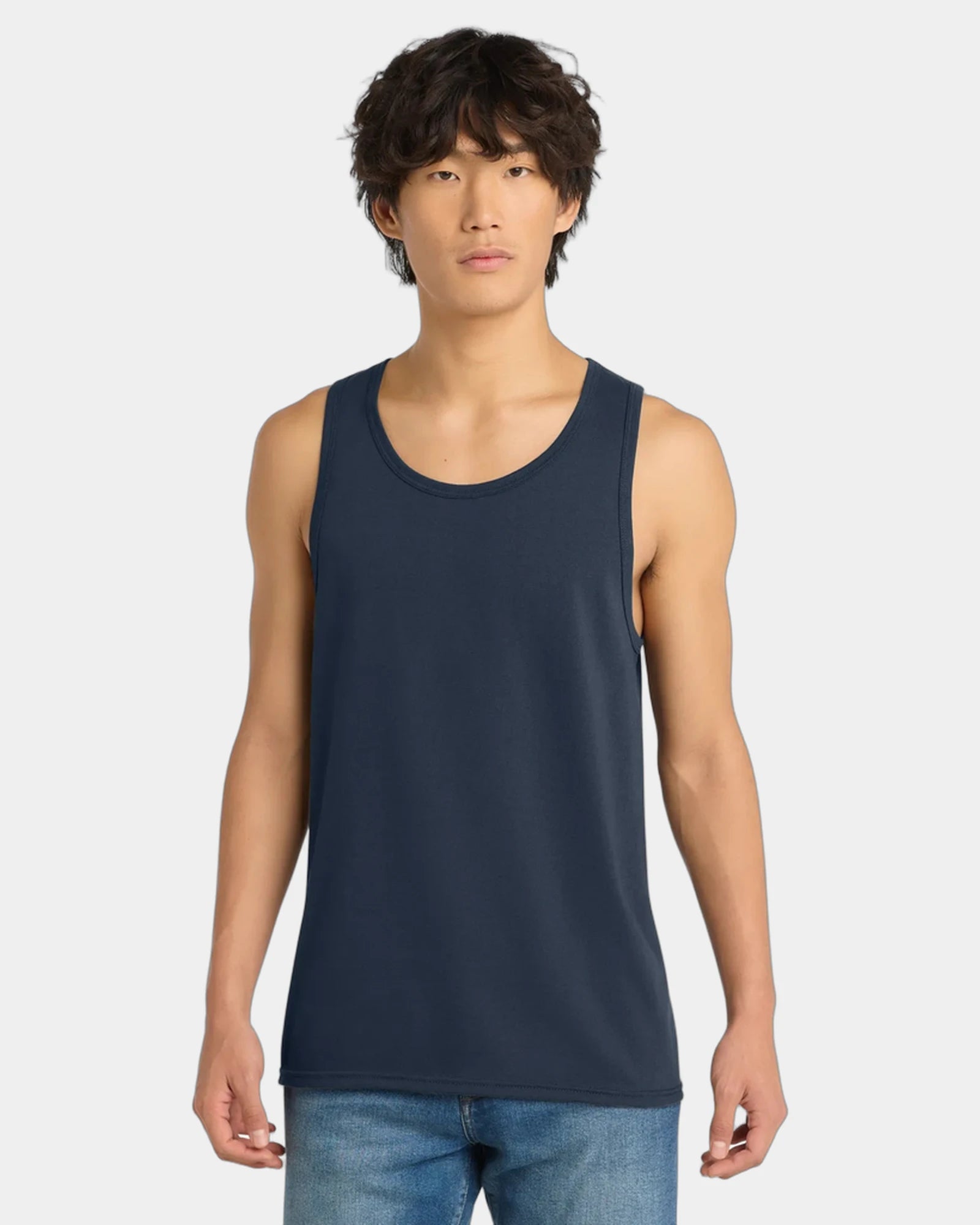 Custom cotton concert tank top for teams and events - New Navy
