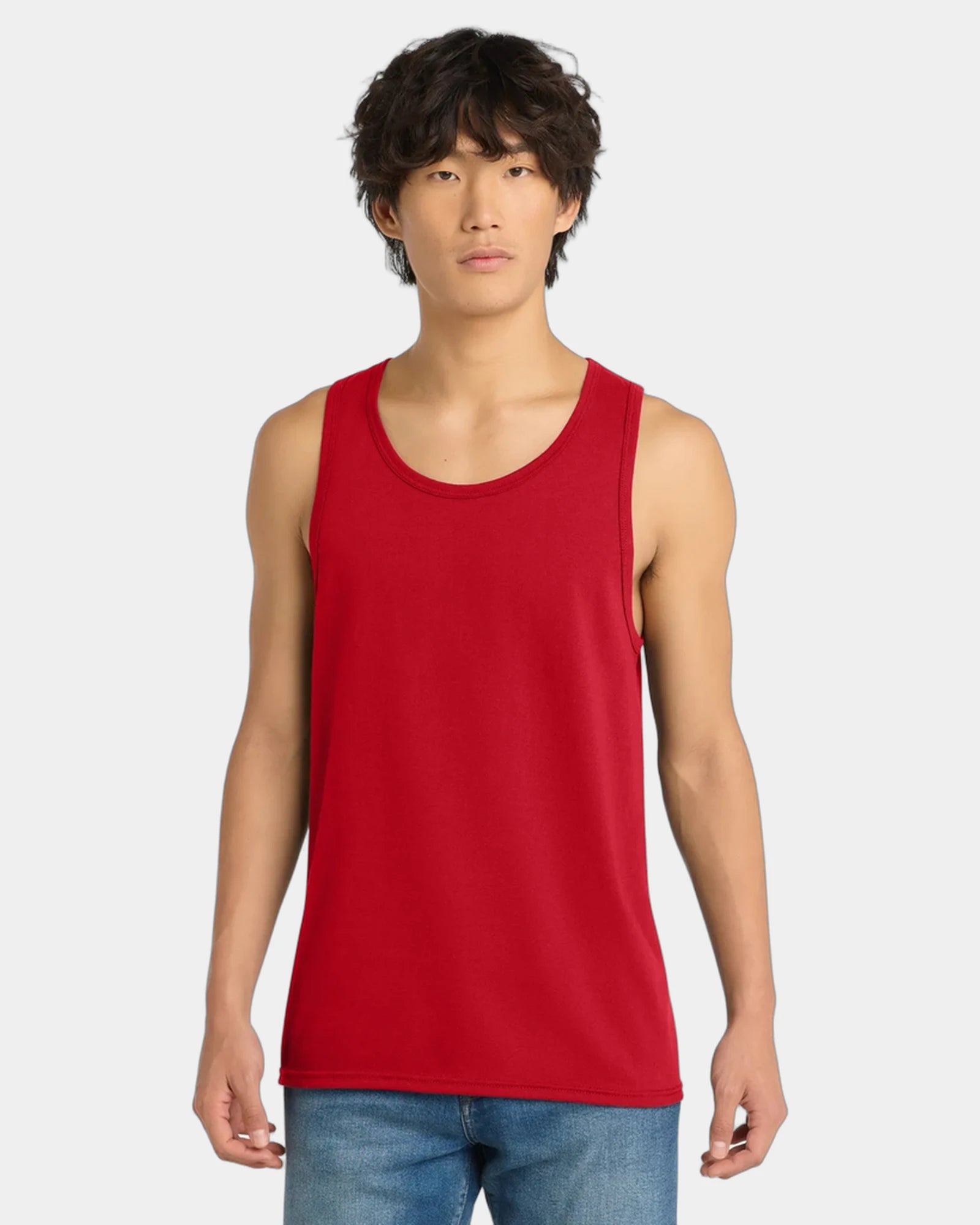 Custom cotton concert tank top for teams and events - New Red