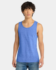 Custom cotton concert tank top for teams and events - Heathered Royal