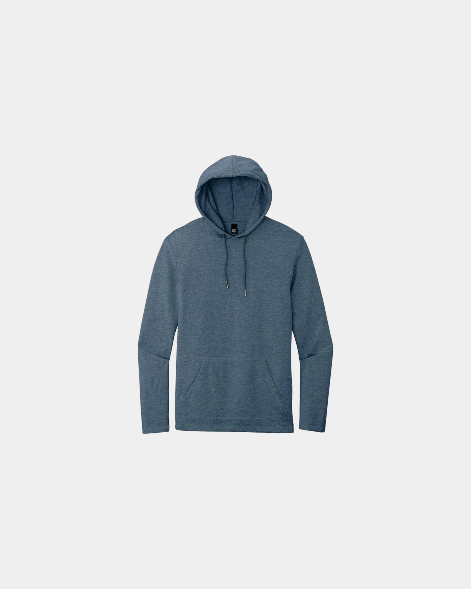 Custom French terry hoodie featherweight pullover - Washed Indigo