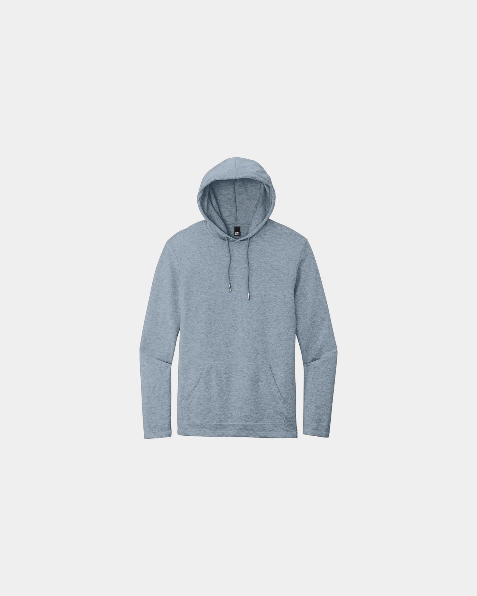 Custom French terry hoodie featherweight pullover - Flint Blue Heather