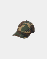 Custom distressed cotton twill low-profile cap - Military Camo