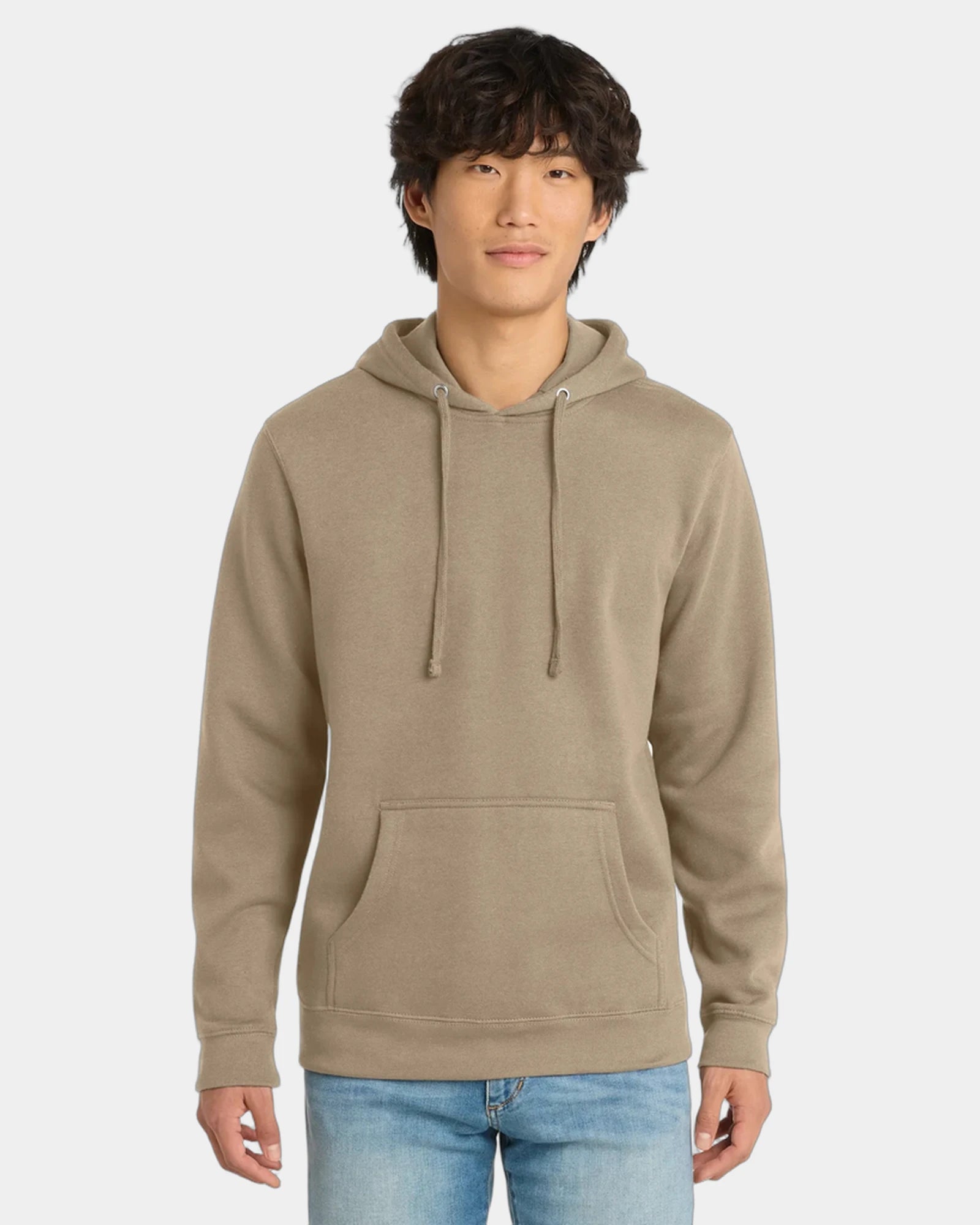 Custom fleece hoodie 8.3 oz cotton/poly blend - Desert Tan