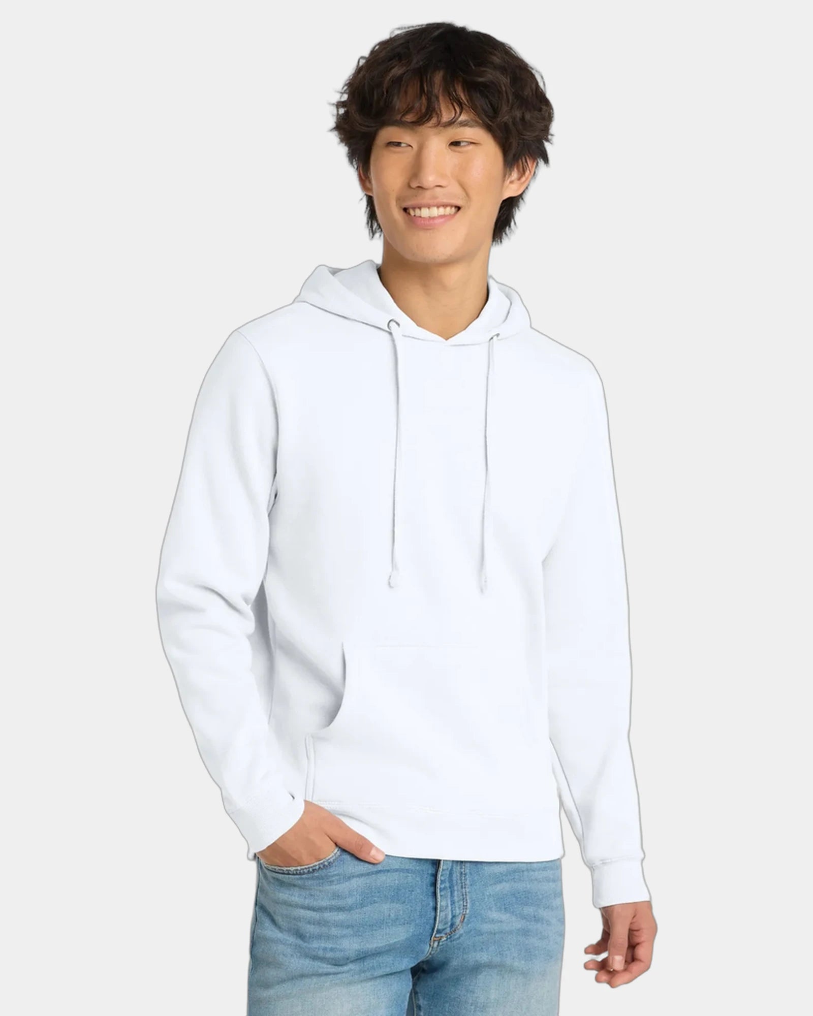 Custom fleece hoodie 8.3 oz cotton/poly blend - White