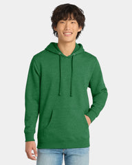 Custom fleece hoodie 8.3 oz cotton/poly blend - Heathered Kelly Green