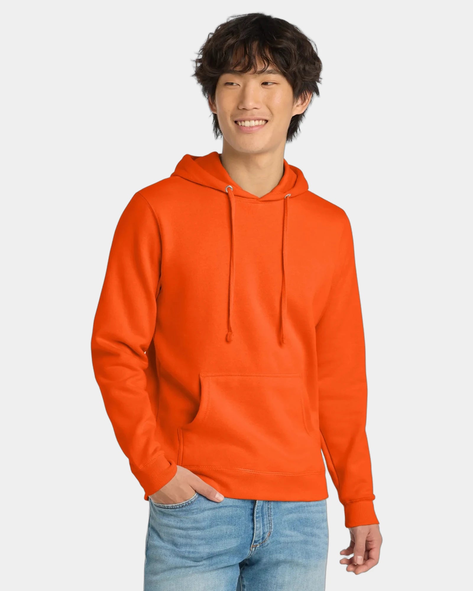 Custom fleece hoodie 8.3 oz cotton/poly blend - S. Orange