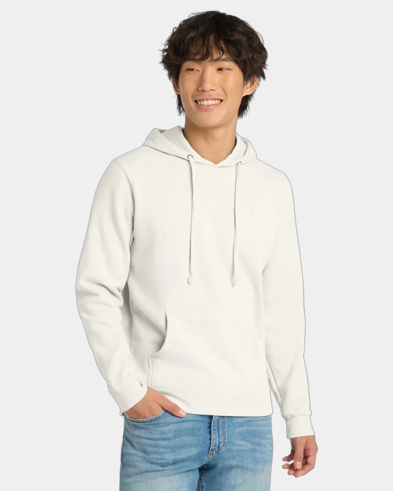 Custom fleece hoodie 8.3 oz cotton/poly blend - Gardenia