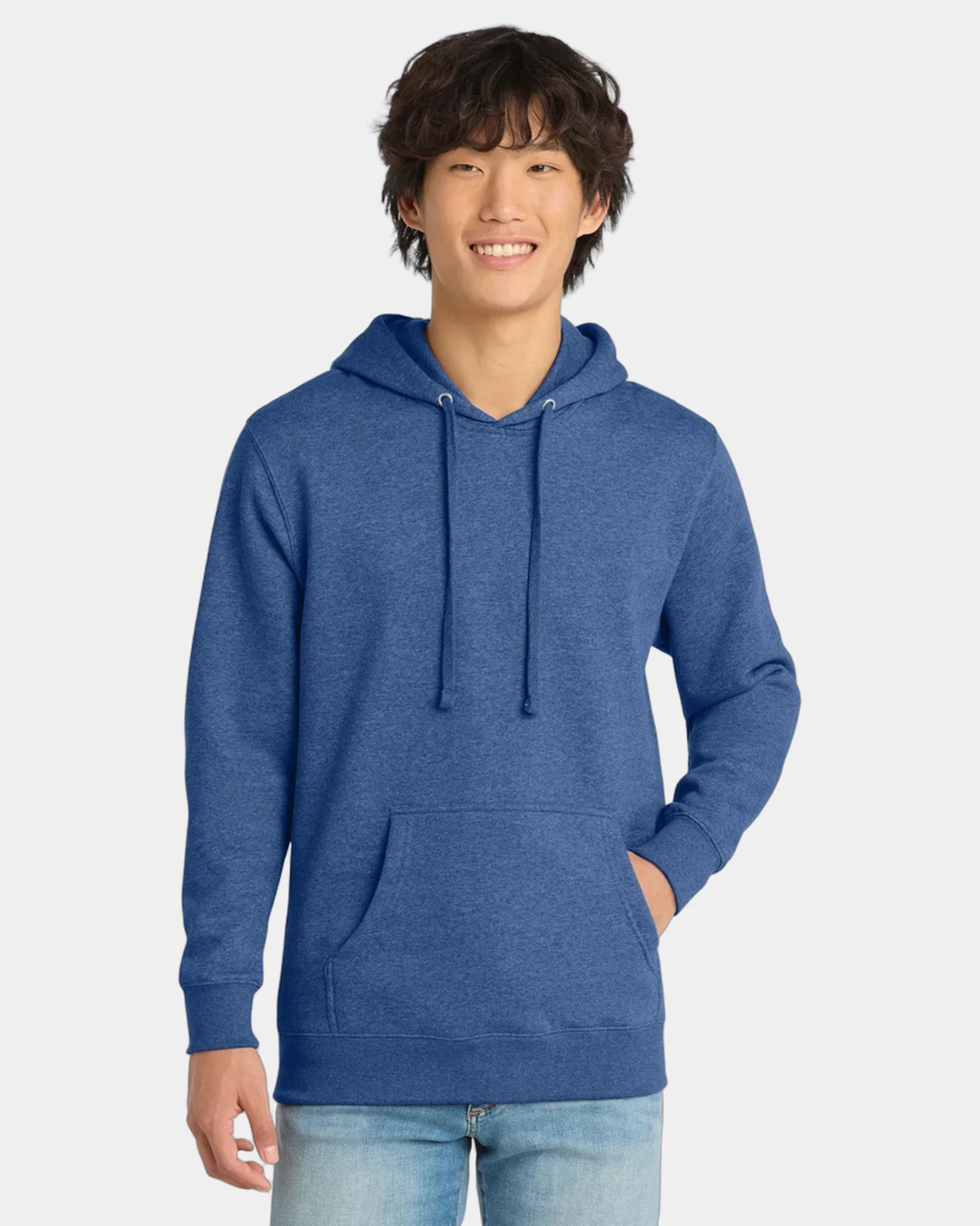 Custom fleece hoodie 8.3 oz cotton/poly blend - Royal Frost