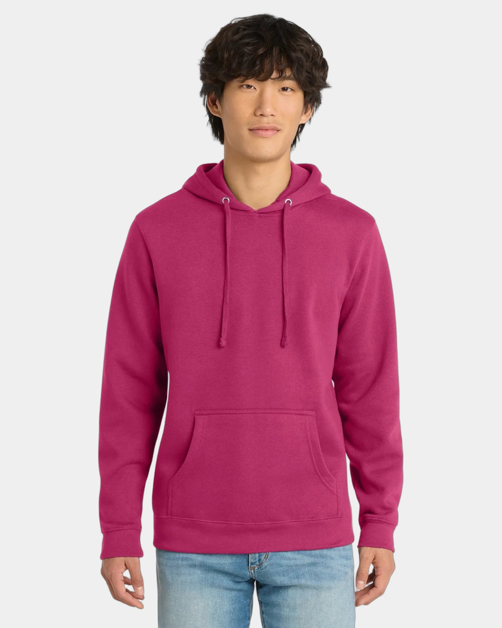 Custom fleece hoodie 8.3 oz cotton/poly blend - Dark Fuchsia
